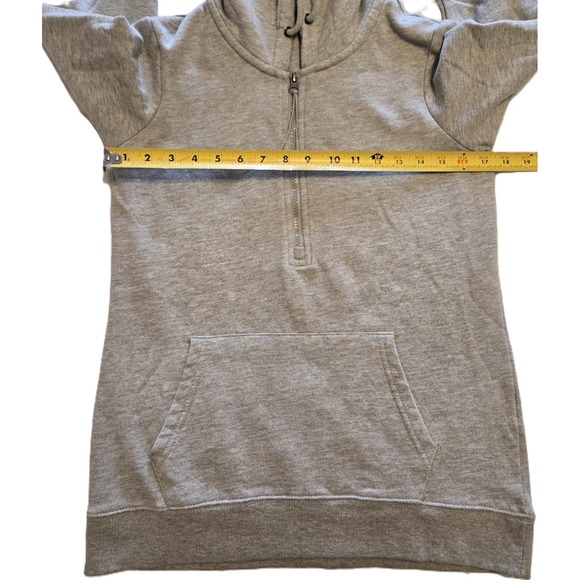 Antigua Womens Gray Pullover Hoodie Sweatshirt Quarter Zip Casual Active M - Picture 4 of 5